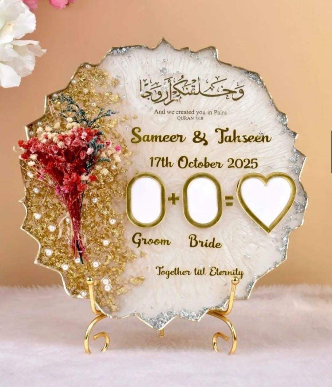 Custom Resin Wedding Keepsake