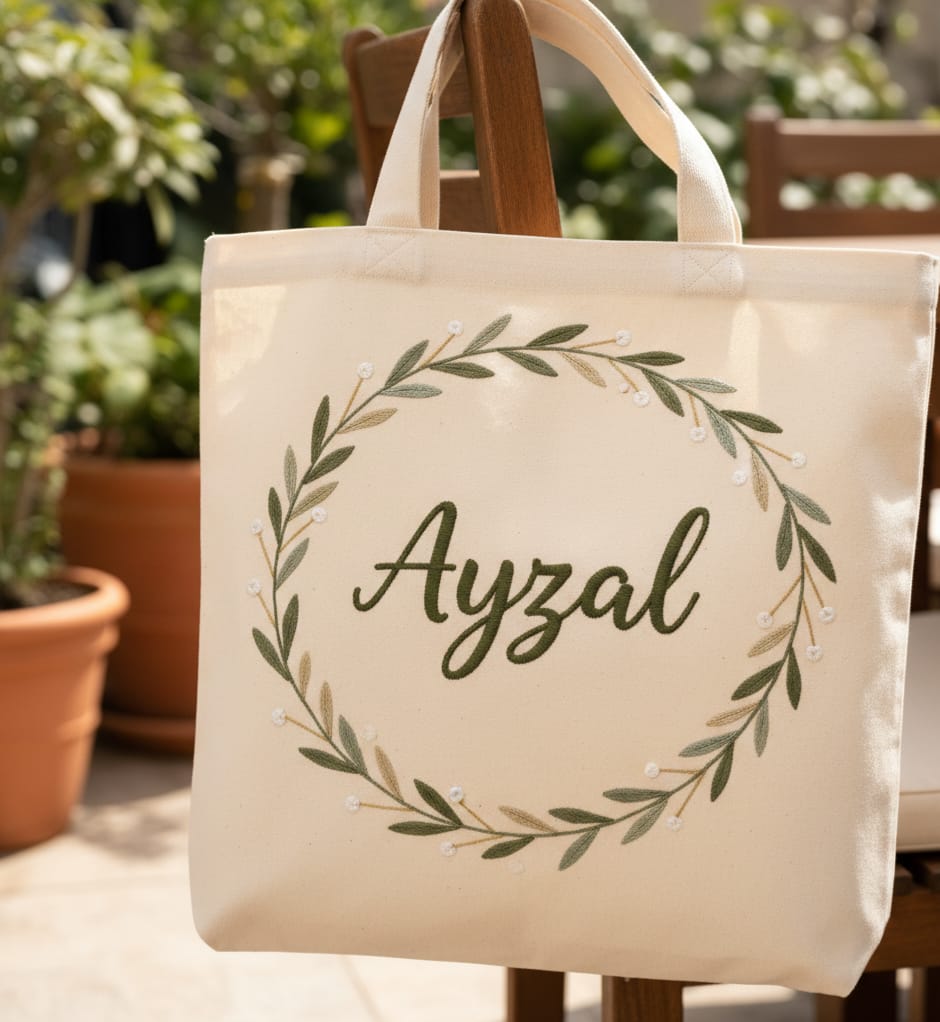 Custom Name On Tote Bags