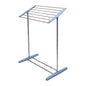 8724 Multi-functional Single Tier Mobile Towel Foldable Rack For Cloth And Towel  Stainless Steel And Plastic Made Mobile Towel And Cloth Rack Holder Indoor  Outdoor Standing Movable Cloth Dryer Rack Balcony Cloth Drying Stand