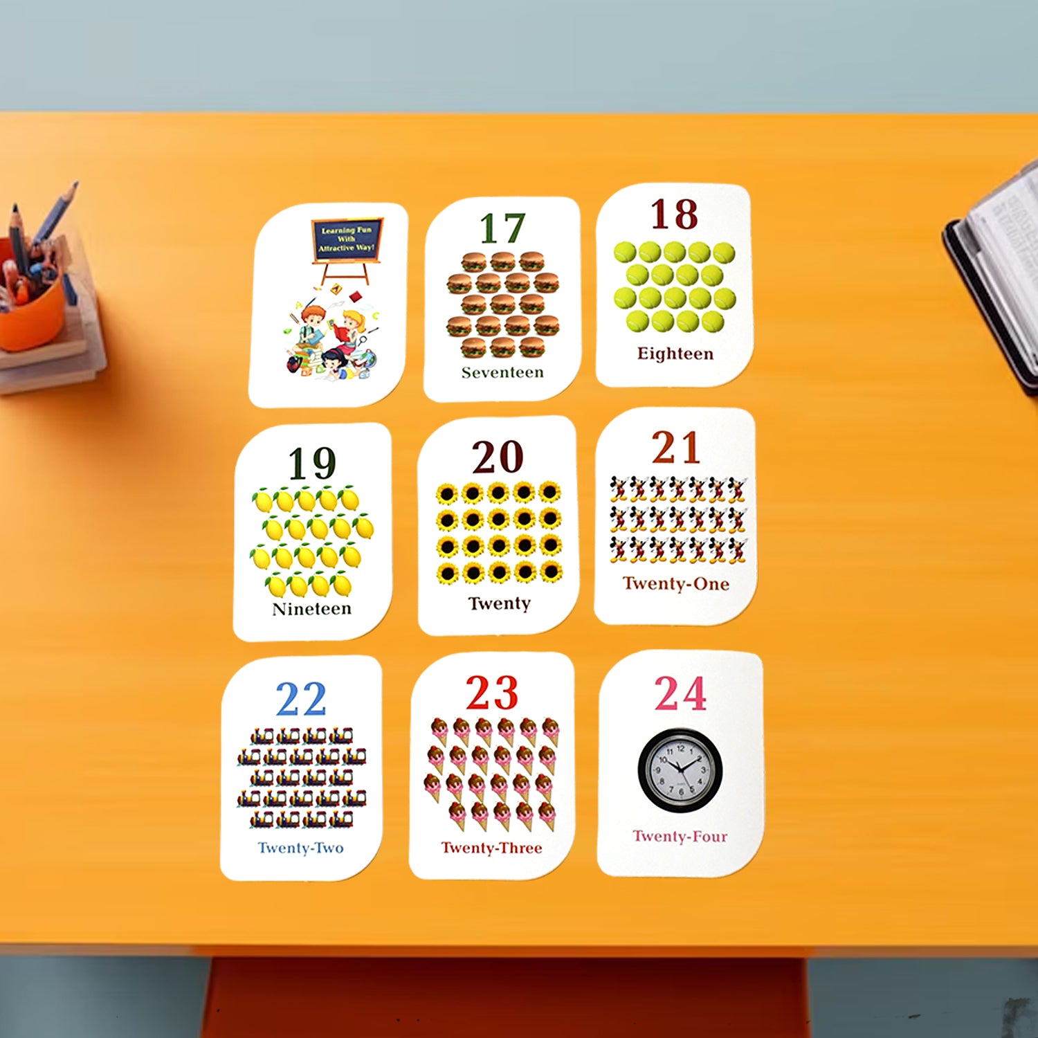 Kid Kraft Early Learner 32-piece Number Flashcard Set