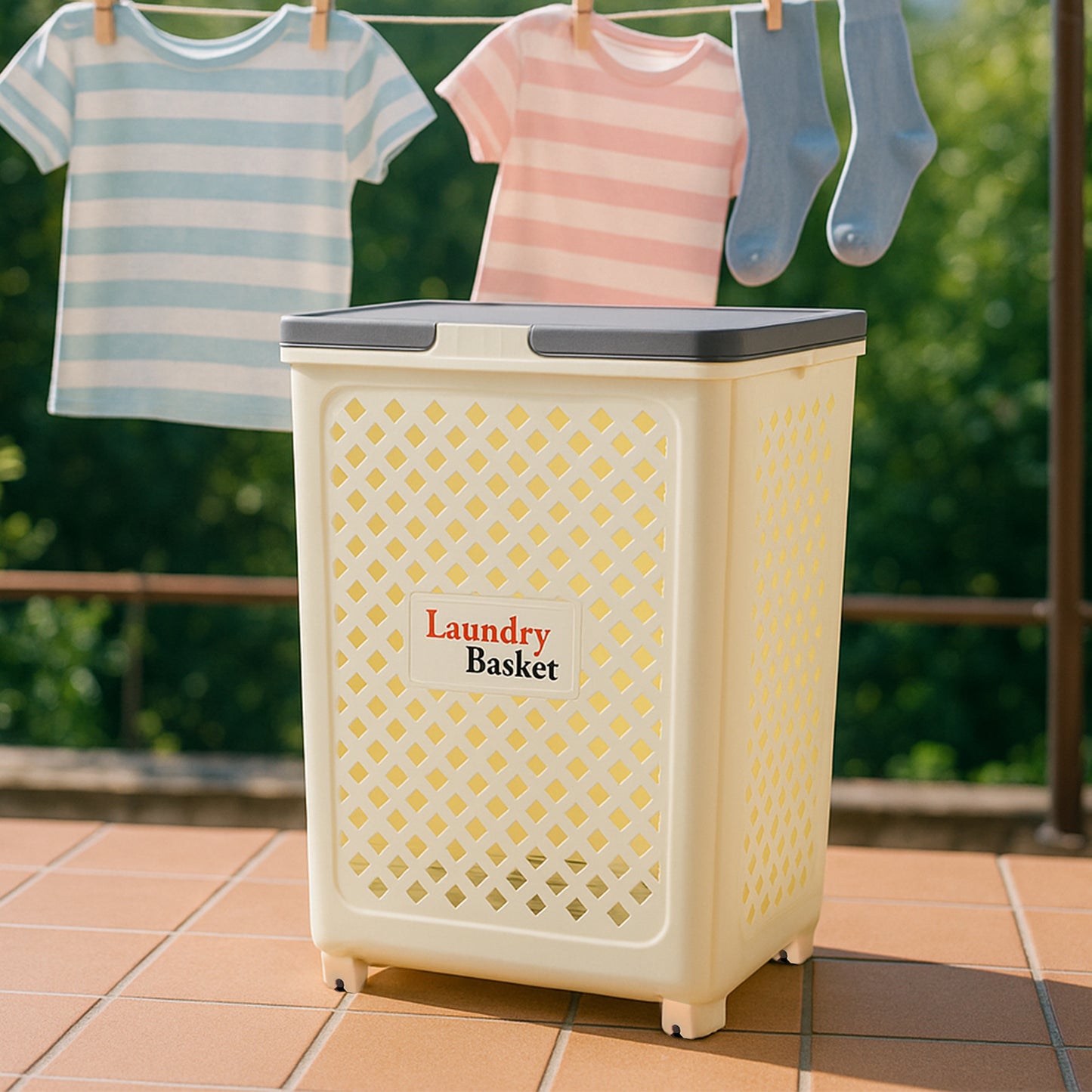 Multipurpose Foldable Laundry Basket With Wheels