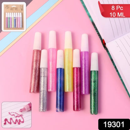 Diy Multi-color Glitter Craft Glue Pen Set (10ml  8 Pc)