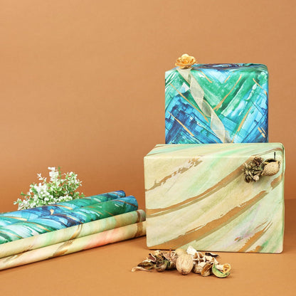 HANDPAINTED GIFT WRAPPING PAPER SHEETS