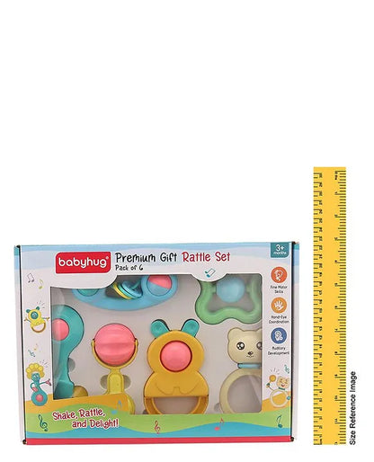 Babyhug Cute Animal Shaped Baby Rattle Set-6Pcs