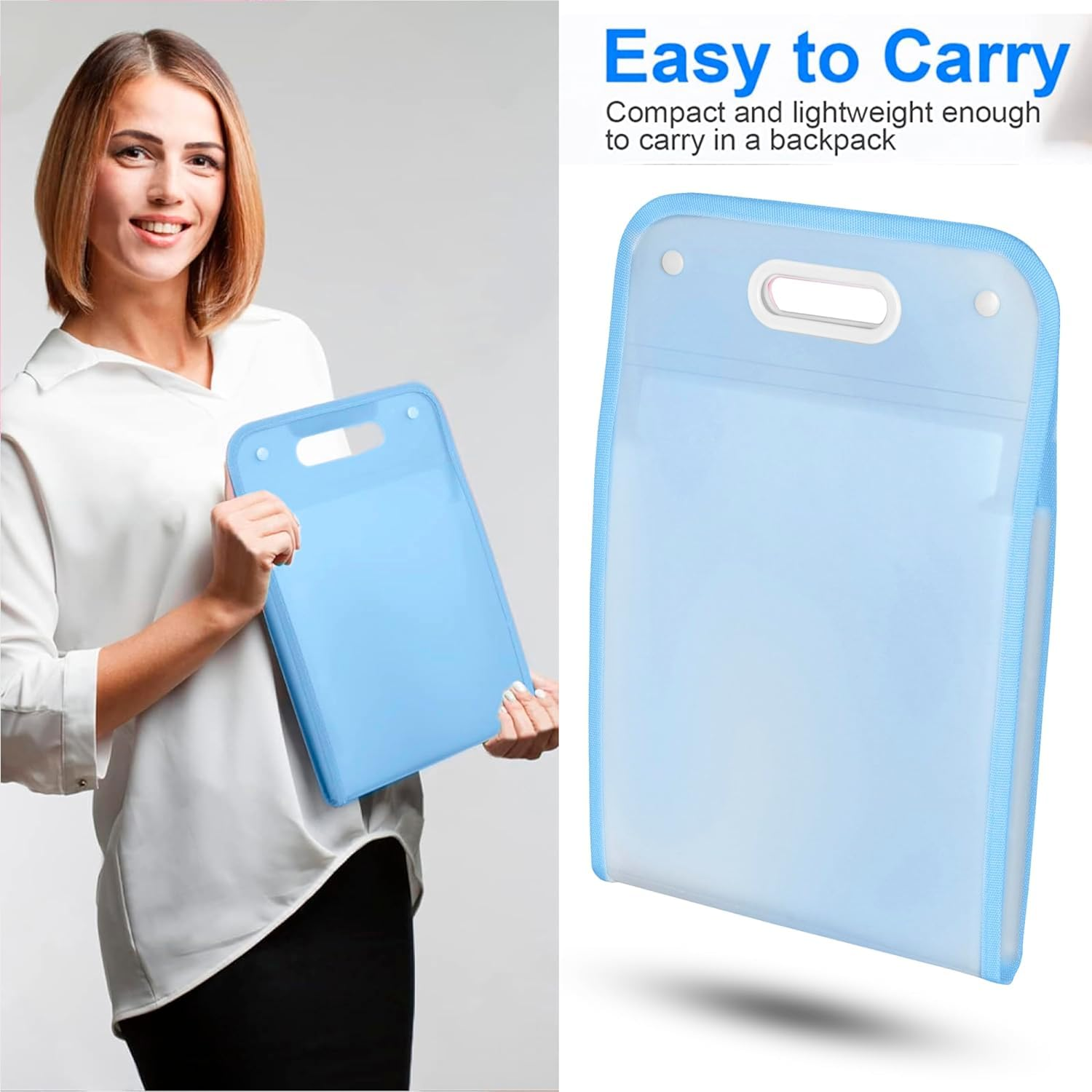 13 Pocket Document File Folder With Handle