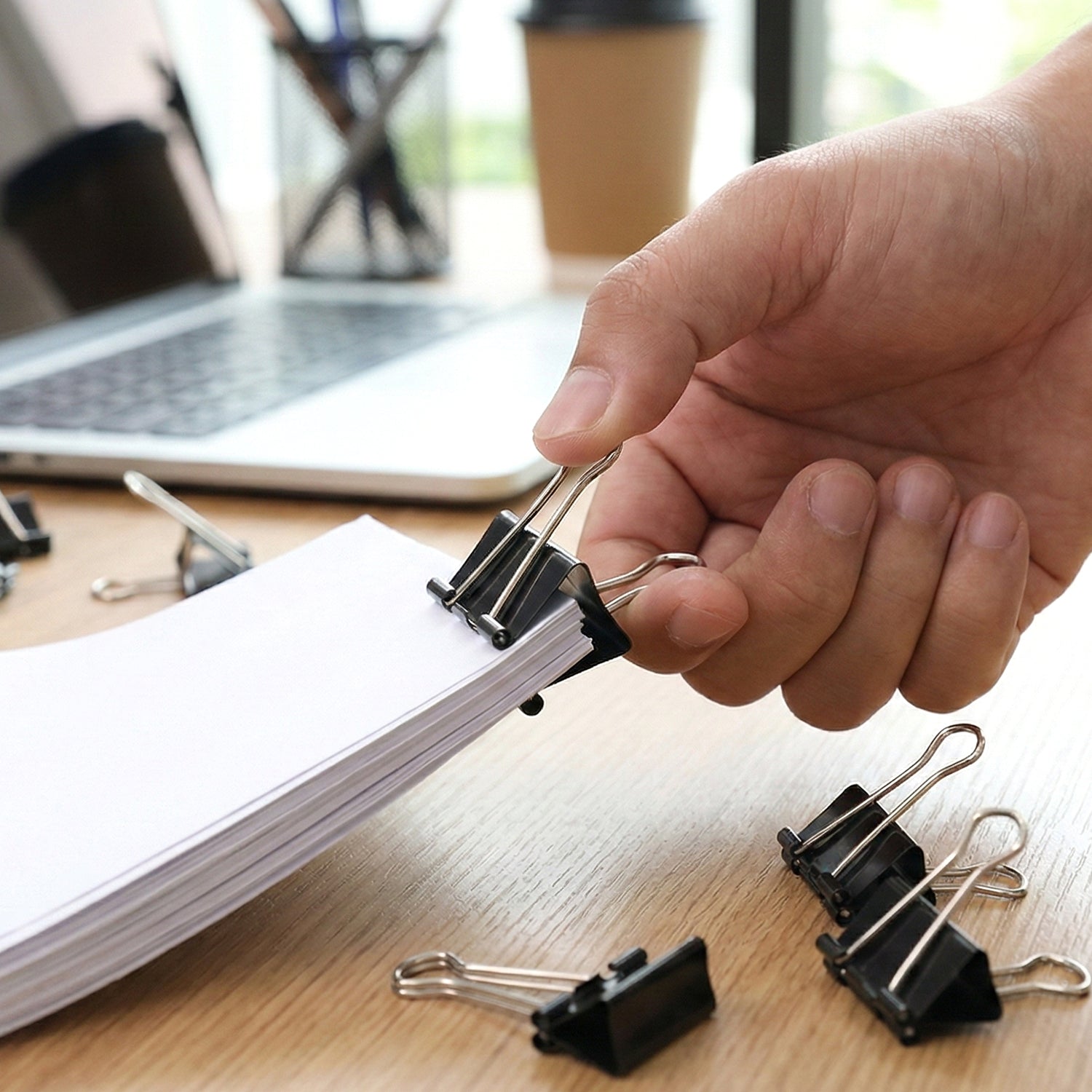 25mm Black Binder Clips (12 Pc)