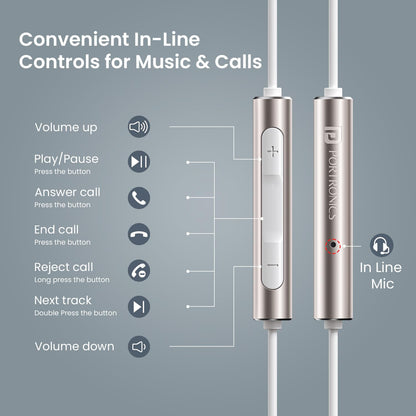PORTRONICS CONCH SIGMA A WIRED EARPHONES