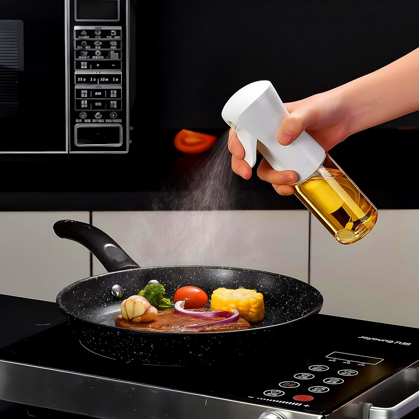 Glass Oil Spray Bottle - Versatile Kitchen Gadgets (250 Ml Approx  With White Box)