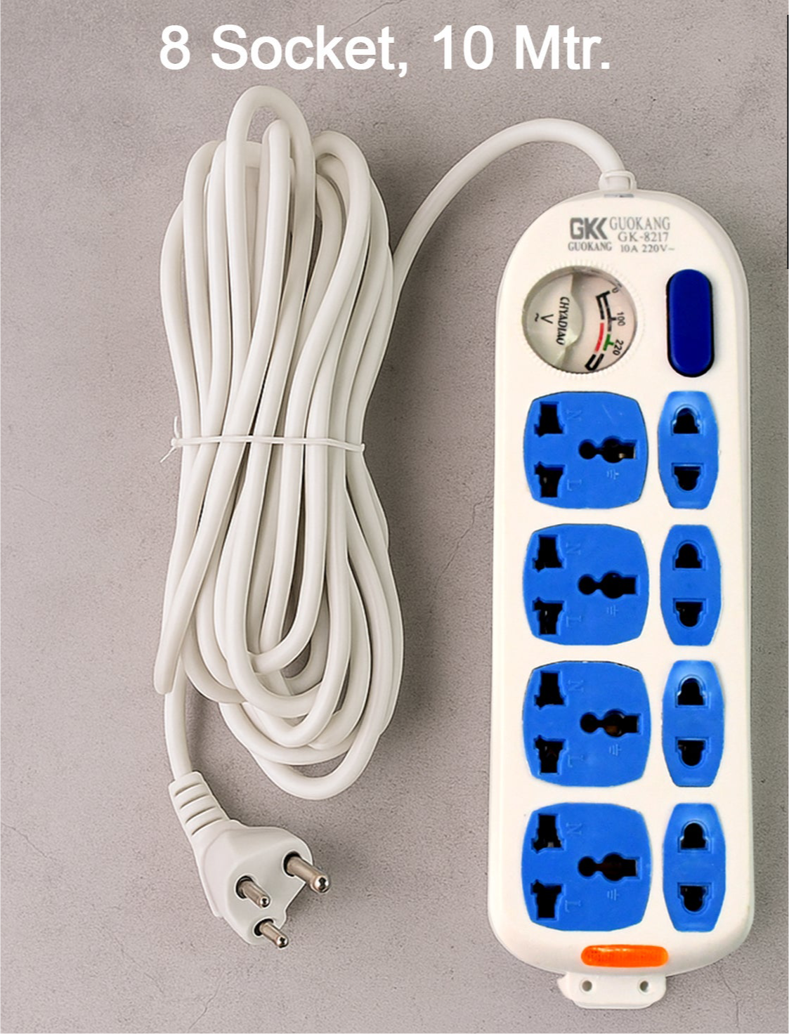 8 Socket Heavy Duty Power Extension Board (10 Mtr.  1 Pc)