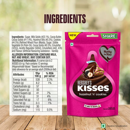 HERSHEY'S Kisses Hazelnut 'N' Chocolate Cookies