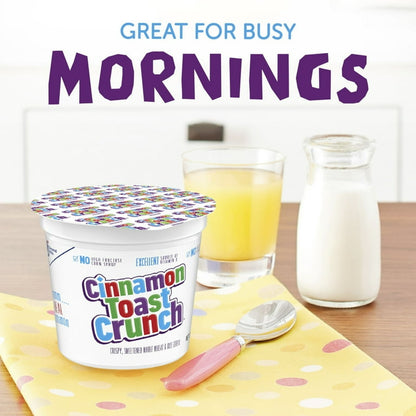 Cinnamon Toast Crunch Breakfast Cereal Cup, Single Serve Cereal,