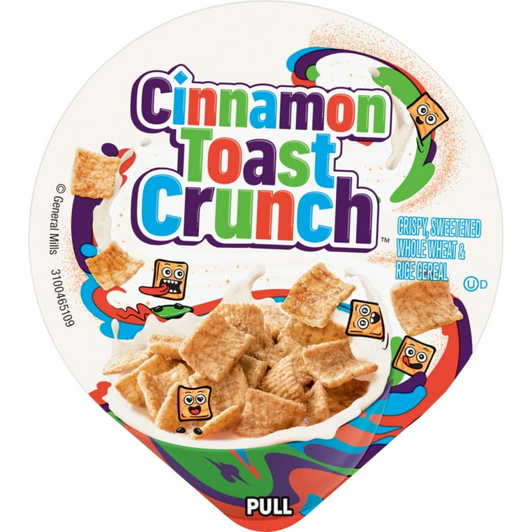 Cinnamon Toast Crunch Breakfast Cereal Cup, Single Serve Cereal,