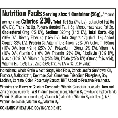 Cinnamon Toast Crunch Breakfast Cereal Cup, Single Serve Cereal,