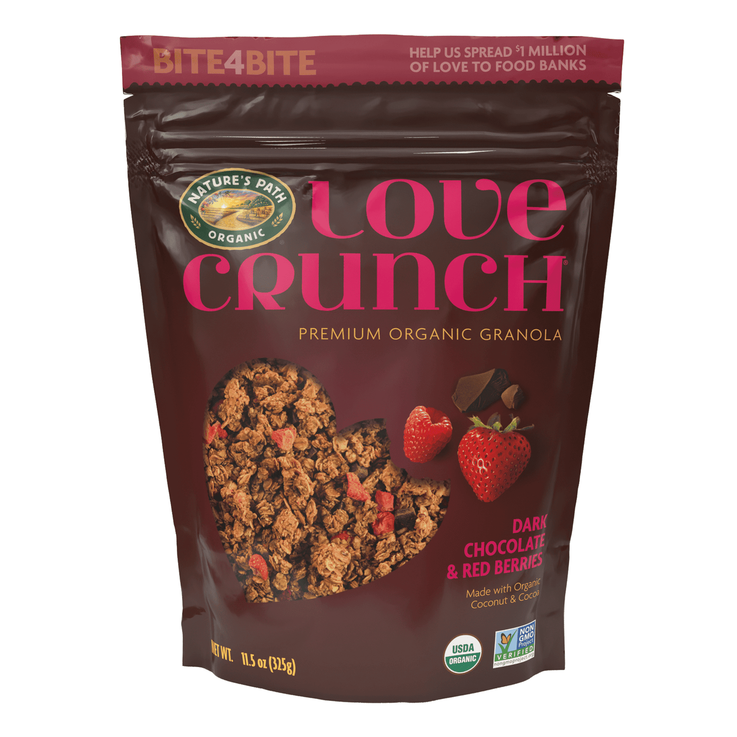 Love Crunch Organic Dark Chocolate & Red Berries Granola