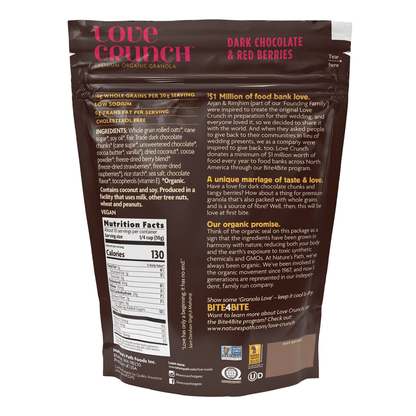 Love Crunch Organic Dark Chocolate & Red Berries Granola