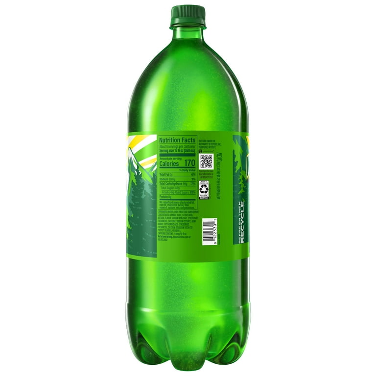 Mountain Dew Citrus Soda Pop, 2 Liter Bottle