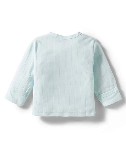 Pink Rabbit Cotton Knit Full Sleeves Front Open Jhablas with Animal Print Pack of 3 - Light Pink Cream & Aqua Blue