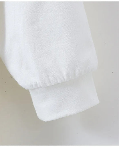 Mark & Mia Cotton Full Sleeves Onesie & Trouser Set with Suspender & Hat & Bow Applique - White & Brown