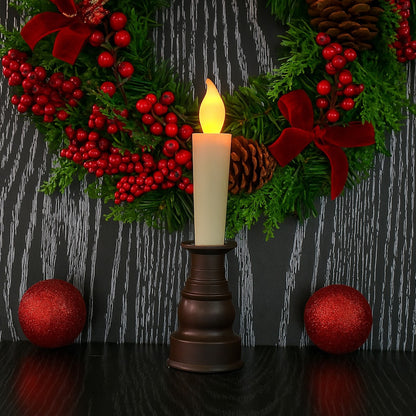 Premium Led Flameless Candle With Holder (1 Pc)