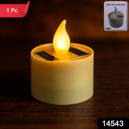 Solar Powered Led Flameless Candle Light (1 Pc)