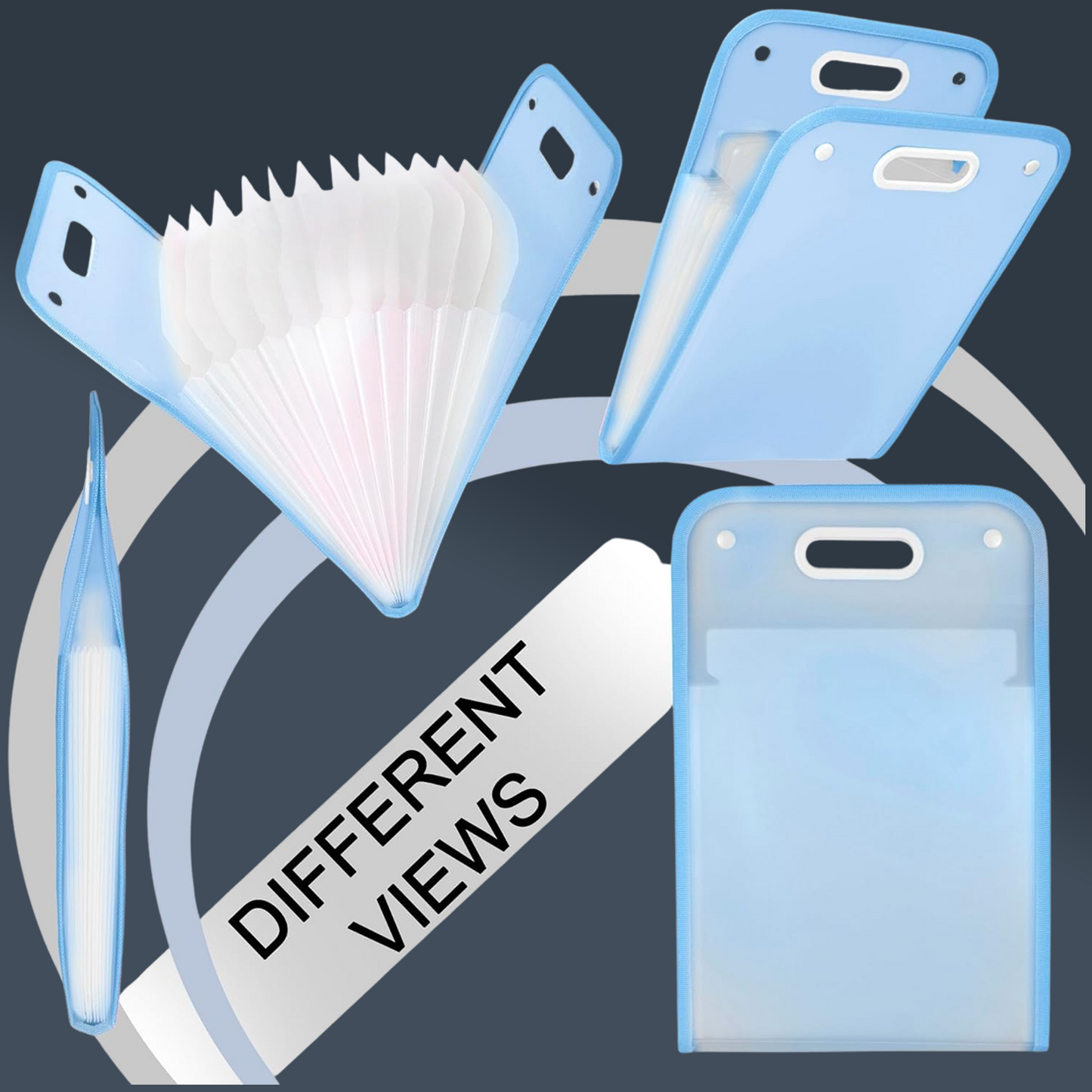 13 Pocket Document File Folder With Handle