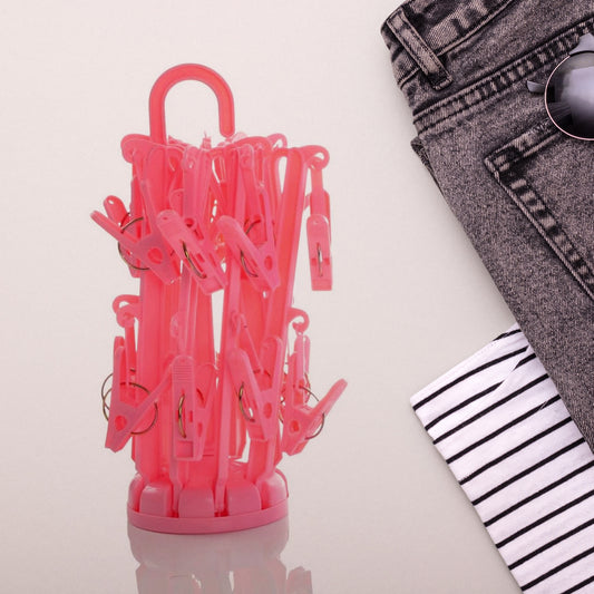 7045 Plastic Foldable Underwear Hanging Dryer Clothes Clips Hanger Drying Rack Clothes Hangers With 16 Clips Clip Hanger Drip Hanger For Drying Underwear Baby Clothes Socks Bras Towel Cloth Diapers Gloves