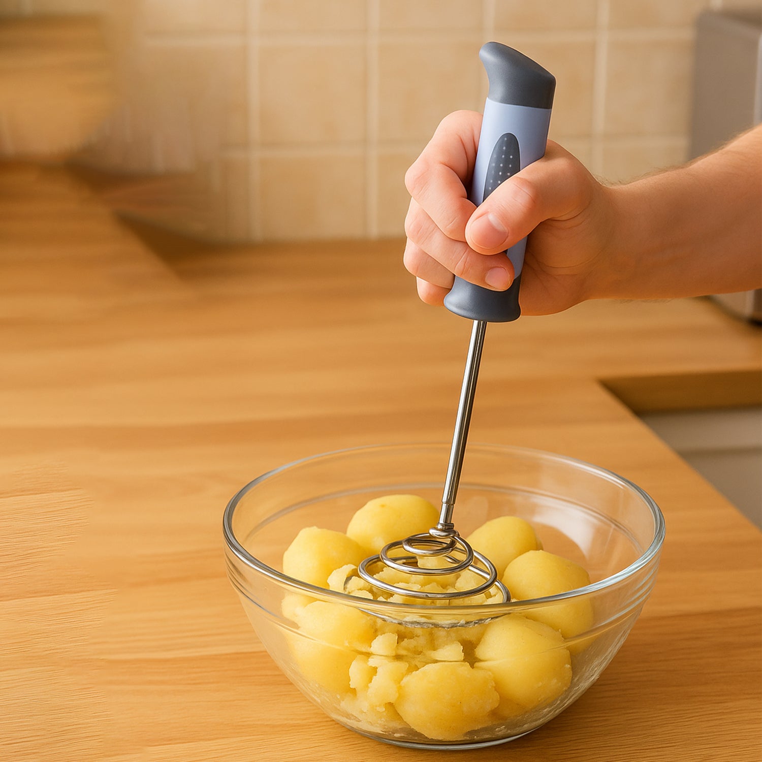 Supermom Spring Omasher Heavy Duty Stainless Steel Vegetable  Potato Masher