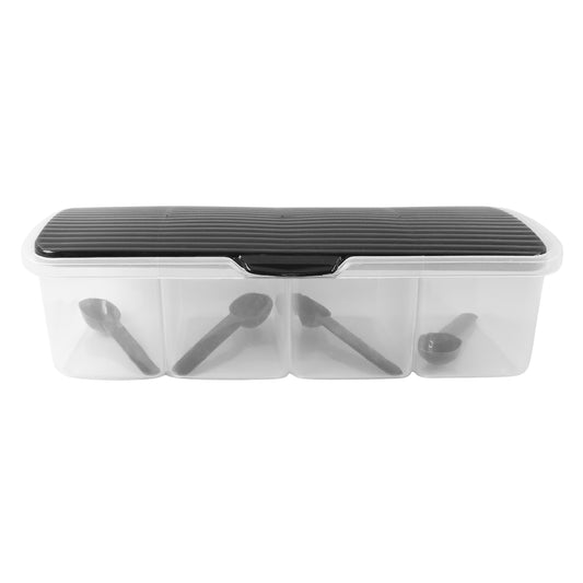 Kitchen Multipurpose Air-tight 4 Sections Storage Containers  Masala Box (1 Set)