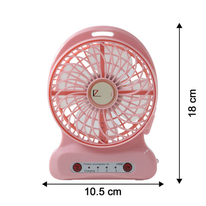 Portable Usb Rechargeable Desk Fan (1 Pc)