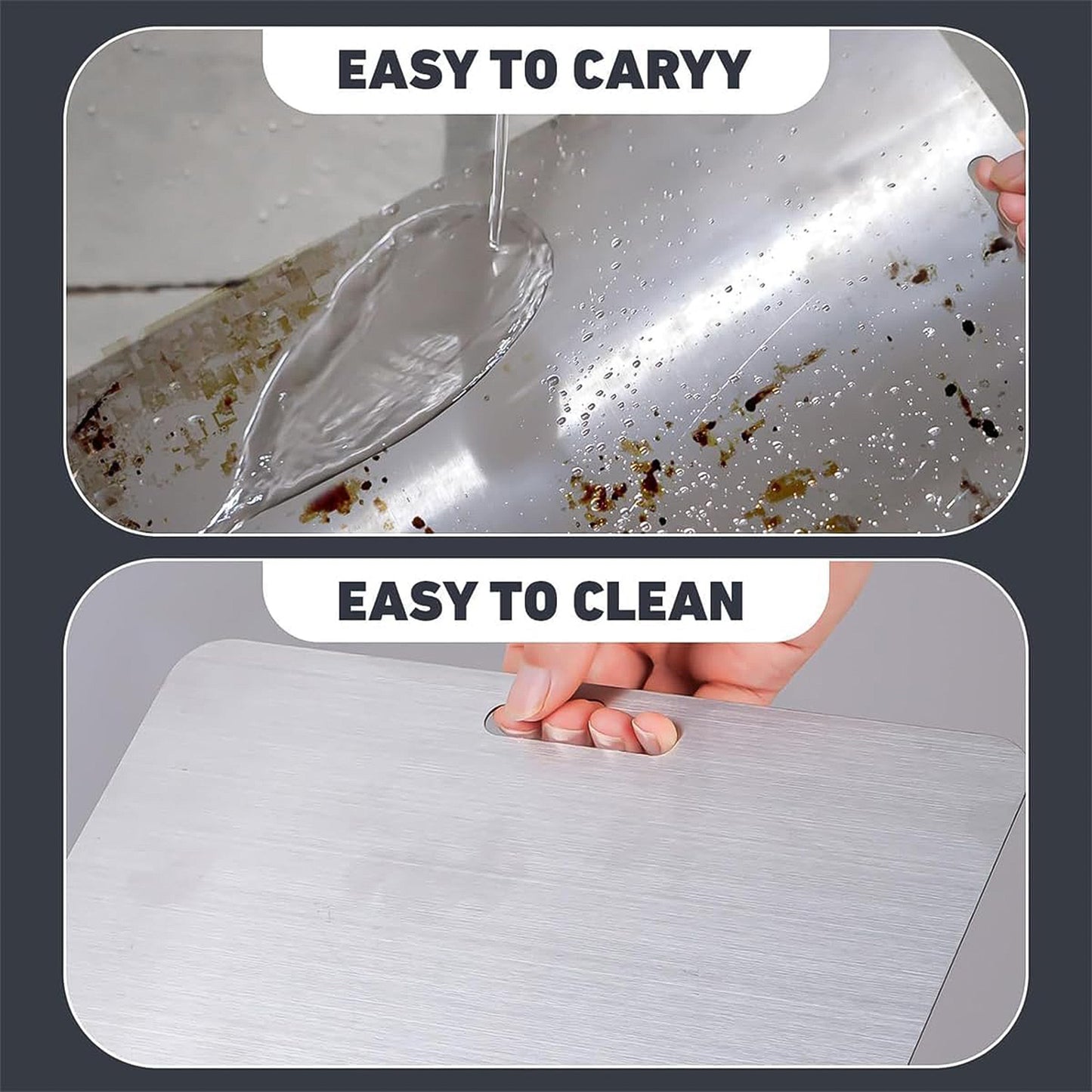 Stainless Steel Vegetable  Fruit Cutting Chopping Board (3120 Cm  1 Pc)