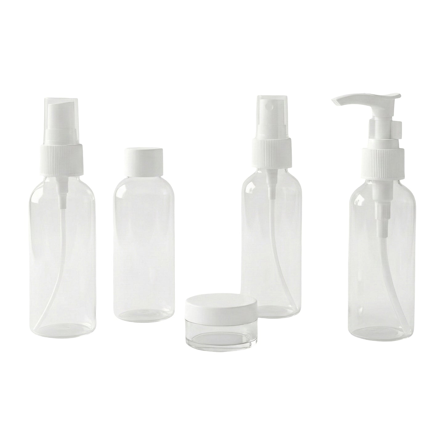 5-in-1 Refillable Travel Cosmetic Bottle Set